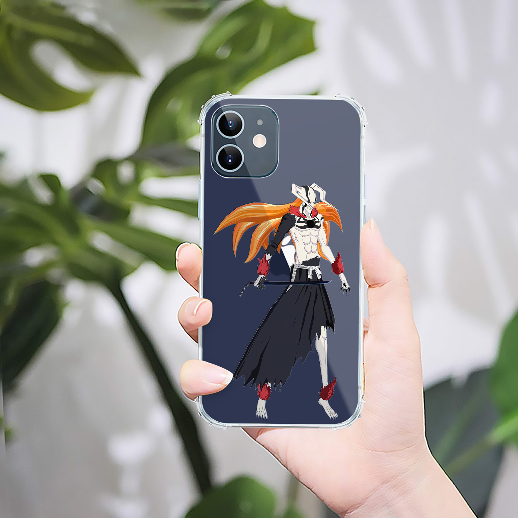 （画像用） ブリーチ 黒崎一護（くろさき いちご）BLEACH Kurosaki Ichigo 【iPhone 12シリーズ対応】透明スマホケース（クリアソフトケース）